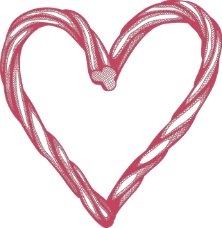 hand illustrated liquorice heart