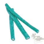 three sour bubble gum candy sticks