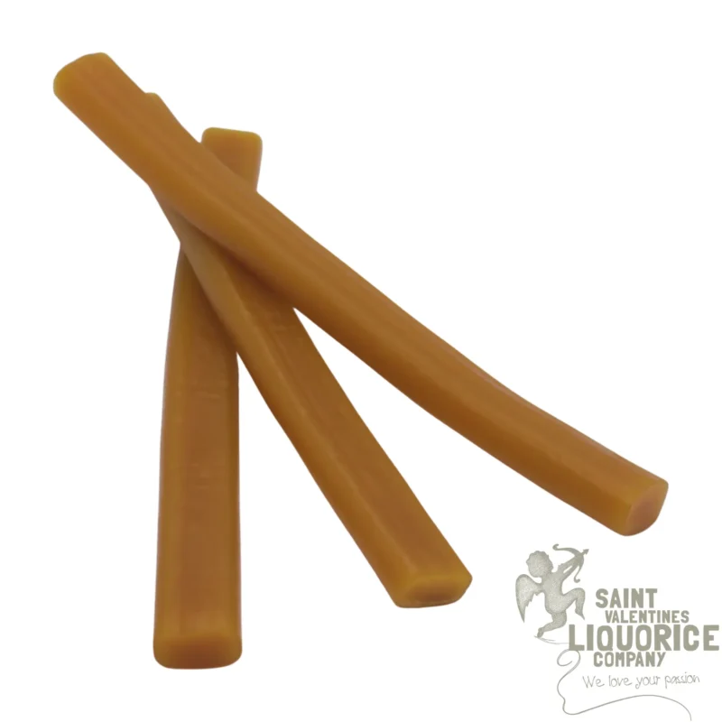 Soft chewy Swedish caramel candy sticks from St Valentines