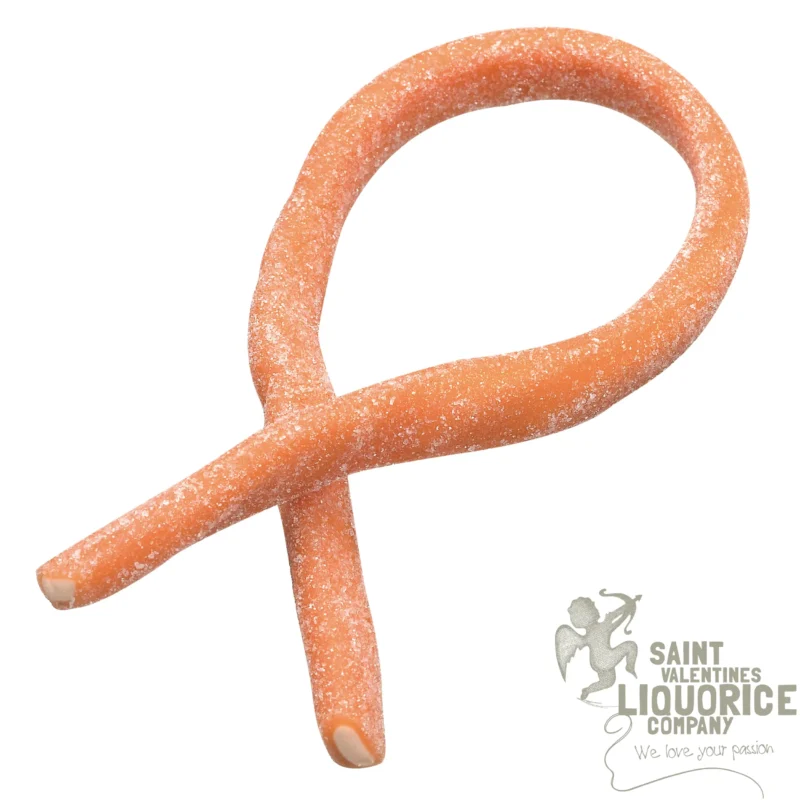 Large sour peach candy sticks with a tangy sugar coating. ~50cm, 100g. Bright, fruity and satisfyingly sour. Order from Saint Valentine's.