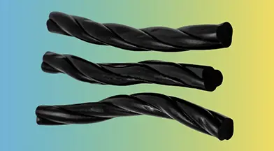 black twisted liquorice sticks