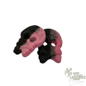 Saint Valentines Liquorice Company | Liquorice Online Since 1994 13 BUBS-Raspberry-Skulls liquorice foam skulls