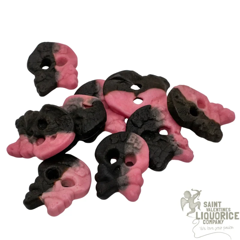 BUBS-Raspberry-Skulls liquorice foam skulls