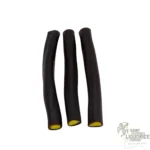 Lemon fondant liquorice sticks – three soft Swedish liquorice sticks with yellow lemon fondant centres